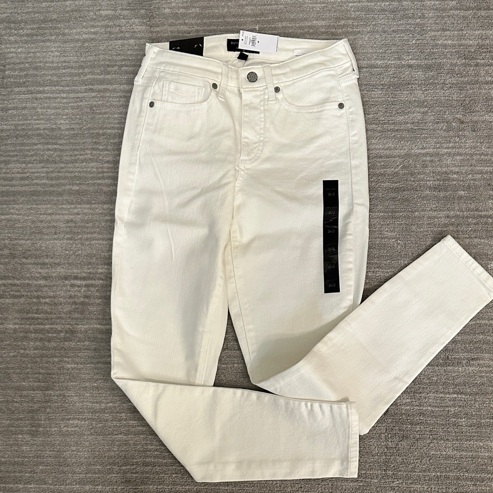 Banana Republic Women's Off-White Skinny Jeans